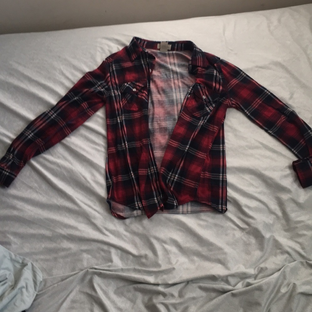 Red and Navy Blue Flannel